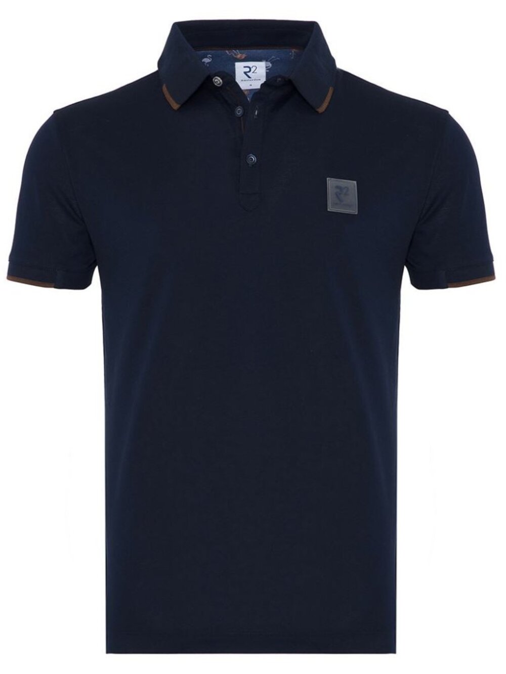 R2 Amsterdam Navy w/ Brown Trim Polo